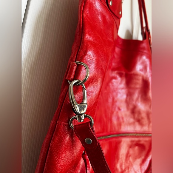 Pietro Alessandro , Vintage style fold over orange, large shoulder/Clutch bag. - Picture 7 of 14